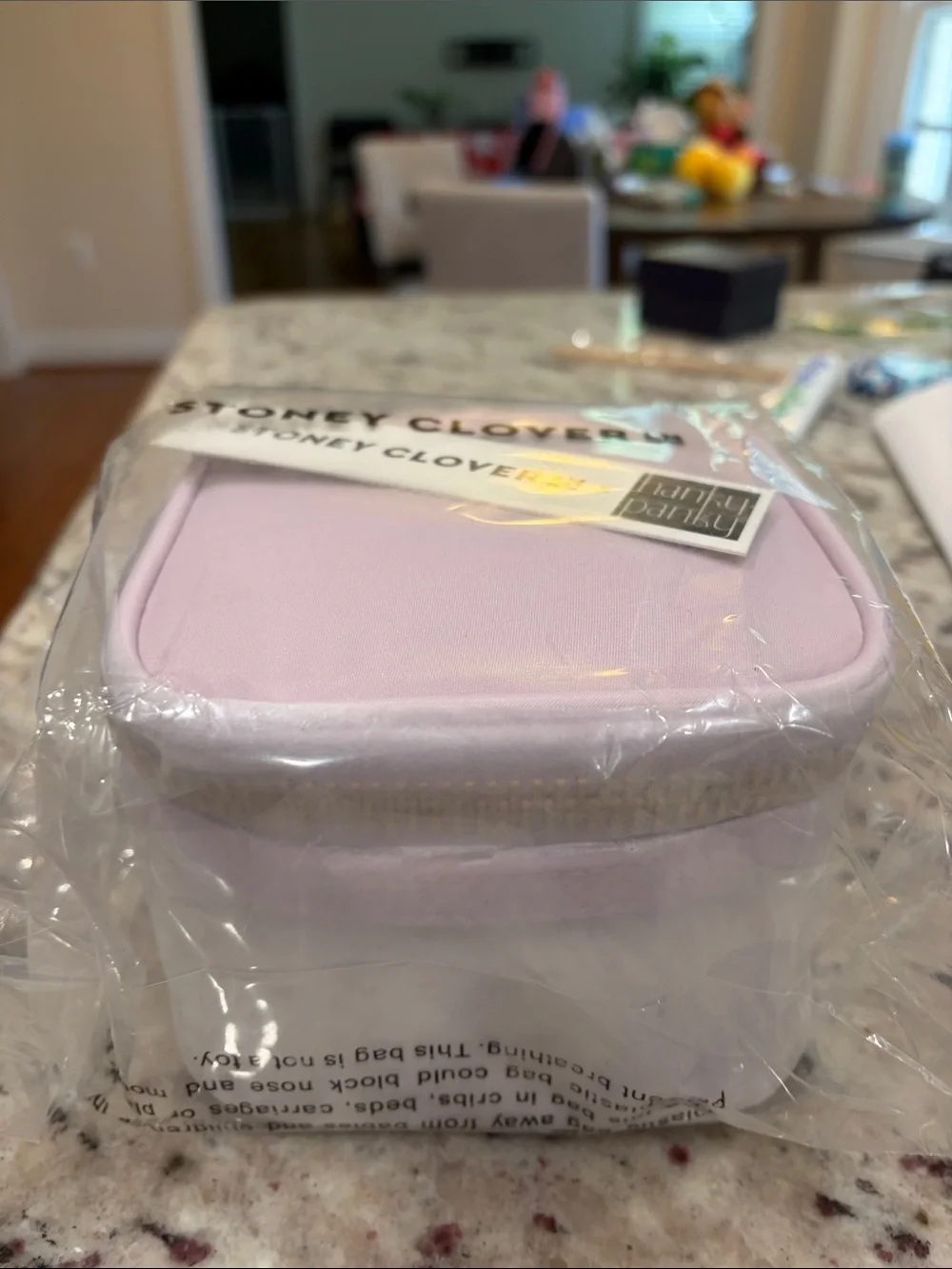 Stoney Clover Lane x hanky panky Light Lavender Square Makeup Pouch